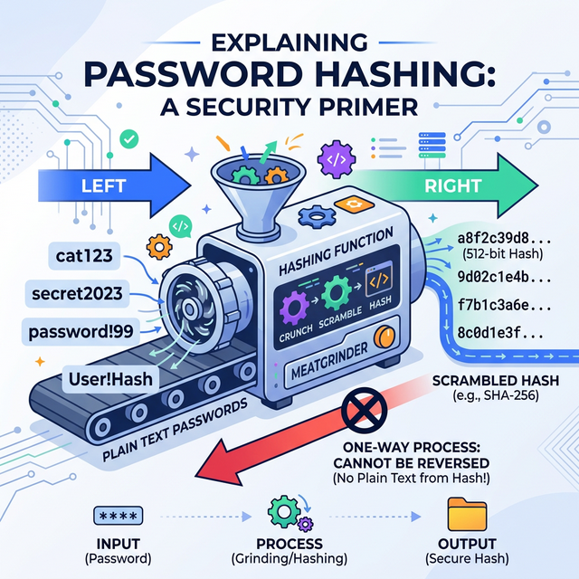 Аналогия хеширования паролей: мясорубка, процесс который нельзя повернуть вспять